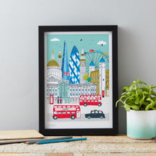 Load image into Gallery viewer, Jessica Hogarth Illustrated London Skyline Art Print
