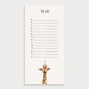 Giraffe To Do List - Notepad