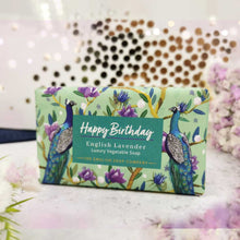Load image into Gallery viewer, English Lavender Happy Birthday Soap