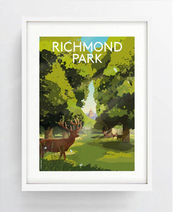Richmond Park Digital Art Print A3