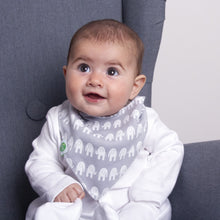 Load image into Gallery viewer, White Elephants Dribble Bib