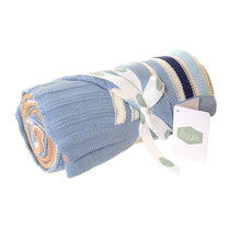 Load image into Gallery viewer, Blue And Grey Stripe Blanket
