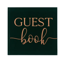 Load image into Gallery viewer, Green Velvet Foiled Guest Book