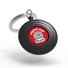 Load image into Gallery viewer, Black Vinyl Record Keyring