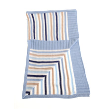 Load image into Gallery viewer, Blue And Grey Stripe Blanket