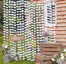 Load image into Gallery viewer, White Flower Curtain Backdrop