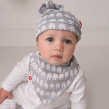 Load image into Gallery viewer, Grey Elephant Baby Knotted Hat
