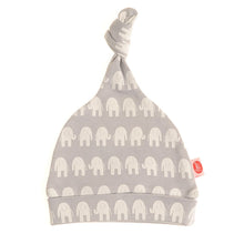 Load image into Gallery viewer, Grey Elephant Baby Knotted Hat