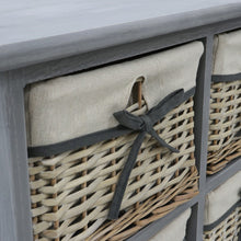 Load image into Gallery viewer, Grey 4 Drawer Willow Wide Storage Unit

