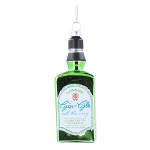 Green Gin Bottle with Confetti