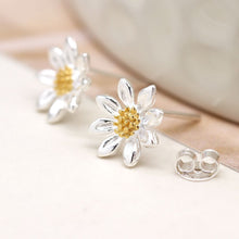 Load image into Gallery viewer, Sterling Silver Daisy Stud Earrings
