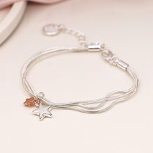 Load image into Gallery viewer, Triple Chain Bracelet With Star
