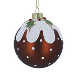 Christmas Pudding Bauble 80mm