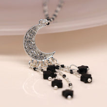 Load image into Gallery viewer, Crystal Moon and Star Drop Necklace
