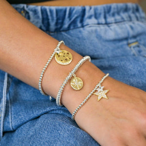 Gold & Silver Plated Crystal Inset Star Bracelet