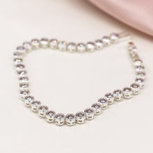 Load image into Gallery viewer, Silver Plated Round Cup Chain Crystal Bracelet
