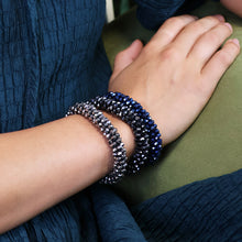 Load image into Gallery viewer, Grey Bead Cluster Bracelet
