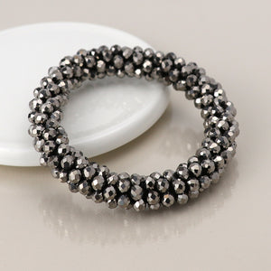 Grey Bead Cluster Bracelet