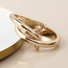 Load image into Gallery viewer, Golden Crossover Hinged Bangle

