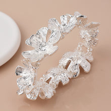 Load image into Gallery viewer, Silver Plated Floral Bloom Bracelet
