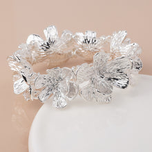 Load image into Gallery viewer, Silver Plated Floral Bloom Bracelet
