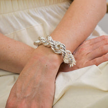 Load image into Gallery viewer, Silver Plated Chunky Twist Chain Bracelet
