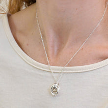 Load image into Gallery viewer, Silver Plated Polished Knot Necklace
