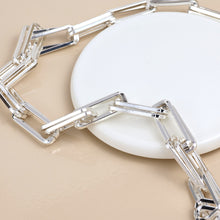 Load image into Gallery viewer, Silver Plated Paperclip Chain Necklace
