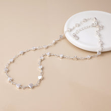 Load image into Gallery viewer, Silver Plated Multi Heart Station Necklace
