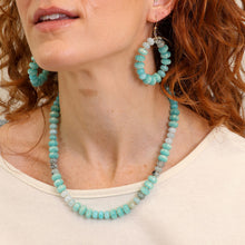 Load image into Gallery viewer, Green Stone Mixed Bead Necklace
