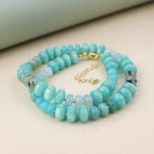Load image into Gallery viewer, Green Stone Mixed Bead Necklace
