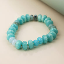 Load image into Gallery viewer, Green Stone Mixed Bead Bracelet
