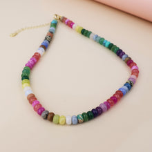 Load image into Gallery viewer, Bright Rainbow Mixed Bead Necklace
