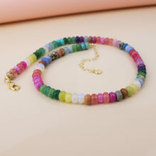 Load image into Gallery viewer, Bright Rainbow Mixed Bead Necklace
