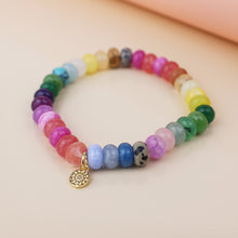 Load image into Gallery viewer, Neon Rainbow Stone Bracelet
