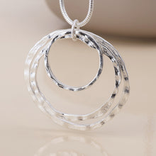 Load image into Gallery viewer, Luna Orbit Pendant Necklace - Worn Silver

