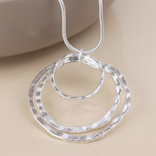 Load image into Gallery viewer, Luna Orbit Pendant Necklace - Worn Silver
