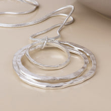 Load image into Gallery viewer, Luna Orbit Pendant Necklace - Worn Silver
