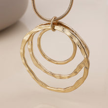 Load image into Gallery viewer, Luna Orbit Pendant Necklace - Worn Gold

