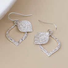 Load image into Gallery viewer, Halo Drop Earrings - Worn Silver
