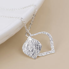 Load image into Gallery viewer, Halo Pendant Necklace - Worn Silver
