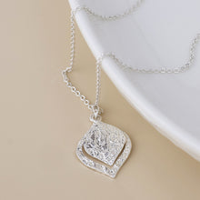 Load image into Gallery viewer, Halo Pendant Necklace - Worn Silver
