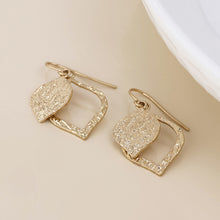 Load image into Gallery viewer, Halo Drop Earrings - Worn Gold

