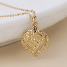 Load image into Gallery viewer, Halo Pendant Necklace - Worn Gold
