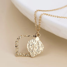 Load image into Gallery viewer, Halo Pendant Necklace - Worn Gold
