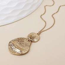 Load image into Gallery viewer, Molton Drop Pendant Necklace - Worn Gold
