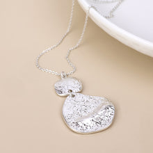 Load image into Gallery viewer, Molton Drop Pendant Necklace - Worn Silver
