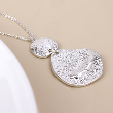 Load image into Gallery viewer, Molton Drop Pendant Necklace - Worn Silver

