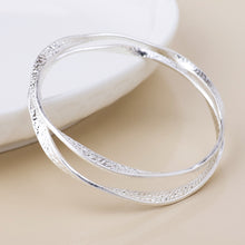 Load image into Gallery viewer, Solstice Bangle Set M/L - Worn Silver
