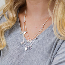 Load image into Gallery viewer, Moonbeam Heart Necklace - Silver Plate

